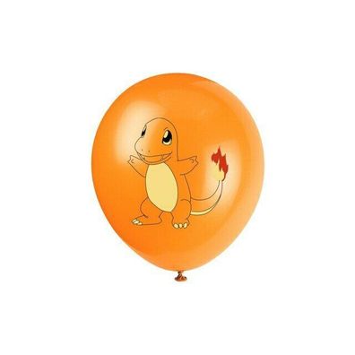 Pokemon Ballon 10 Stück Set Orange Kinder Geburtstag Luftballons Helium geeignet