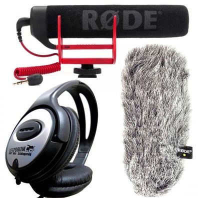 RODE VideoMic GO Mikrofon + Windschutz + Kopfhörer