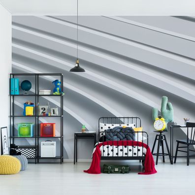 Muralo VLIES Fototapeten Tapeten XXL Wand Geometrische 3D Wellen 5036