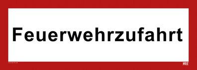 Schild Feuerwehrzufahrt 420x150mm ALU 3mm Feuerwehrzufahrt