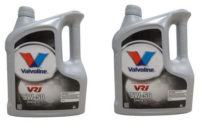 2 x 4L (8 Liter) Valvoline VR1 RACING Motoröl Öl SAE 5W-50 Rally Oil Synthetisch