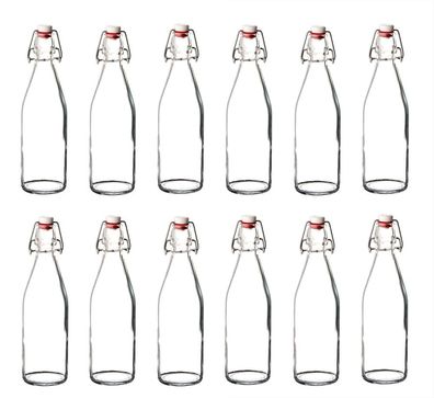 Glasflaschen mit Bügelverschluss Giara 12 teilig - Füllmenge 500 ml