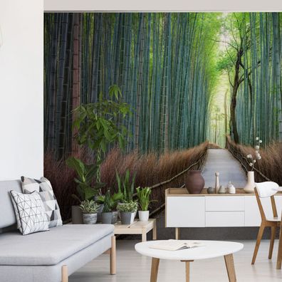 Muralo VLIES Fototapeten Tapeten XXL BAMBUS Wald Landschaft von Japan 3D 5120