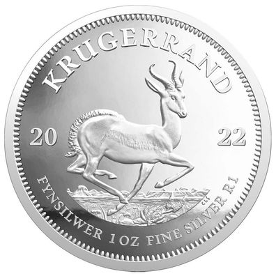 Süd-Afrika 1 oz. Unze Silber 999 Krügerrand Silbermünze 2022 in Münzkapsel NEU!!