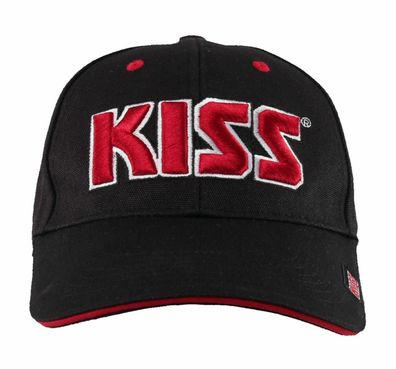 Kiss Red On White Logo Unisex Baseball Cap Kappe Mütze 100% offizielles Merch