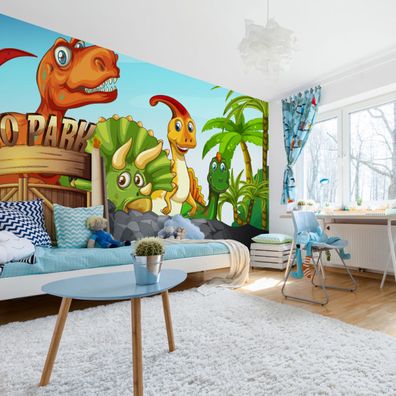 Muralo VLIES Fototapeten Tapeten XXL Dinosaurier Märchenpark Kinderzimmer 4799