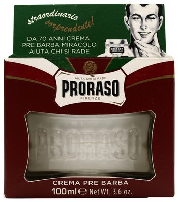 Proraso Red Pre-Shaving Cream with Sandalwood &amp; Shea Butter 100ml