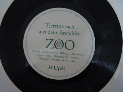 7" WerbeSingle Flex Tierstimmen aus dem Krefelder Zoo 33 UpM Scherpe Krefeld