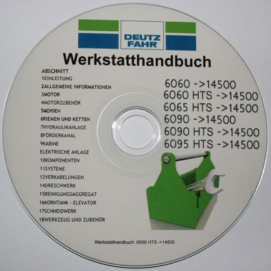 Deutz-Fahr 6000 6060 6065 6090 6095 HTS Reparaturhandbuch Werkstatthandbuch