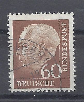 Mi. Nr. 262, BRD, Bund, Jahr 1957, Heuss 60, braun, gestempelt