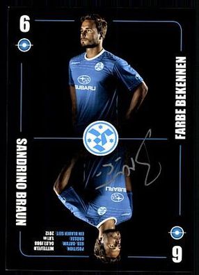 Sandrino Braun Autogrammkarte Stuttgarter Kickers 2014-15 Orig Sign+ A 91020