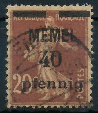 MEMEL 1920 Nr 22b gestempelt X447772