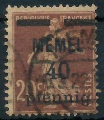 MEMEL 1920 Nr 22b gestempelt X44776A