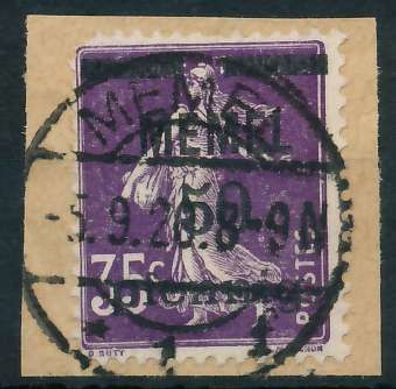 MEMEL 1920 Nr 23a zentrisch gestempelt Briefstück X4477AA