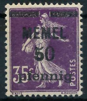 MEMEL 1920 Nr 23c postfrisch X44789A