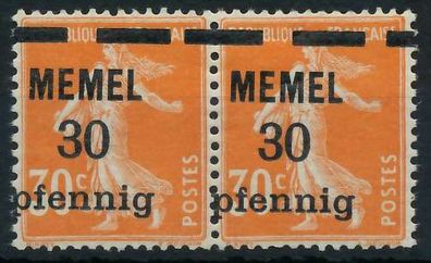 MEMEL 1920 Nr 21z postfrisch WAAGR PAAR X4478AE