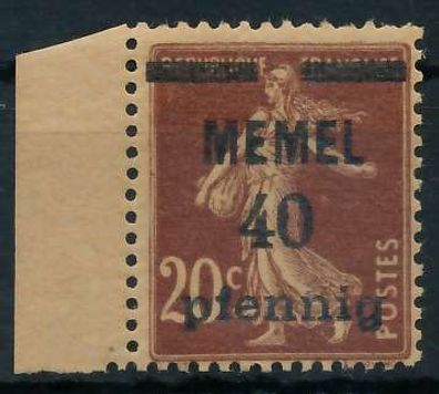 MEMEL 1920 Nr 22b postfrisch X4478CA