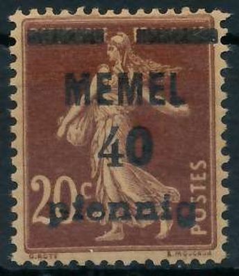 MEMEL 1920 Nr 22b postfrisch gepr. X4478C6