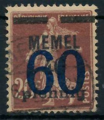 MEMEL 1921 Nr 35 gestempelt X4479FA