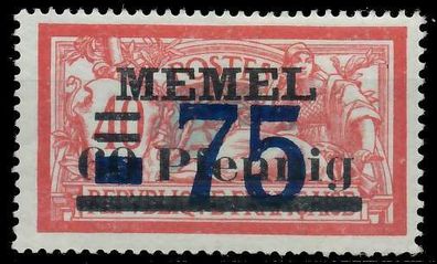 MEMEL 1922 Nr 49 ungebraucht X447A96