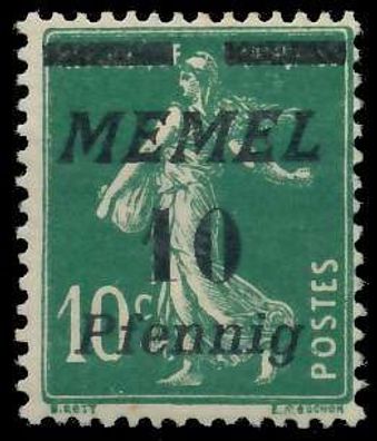 MEMEL 1922 Nr 54b ungebraucht X447B56