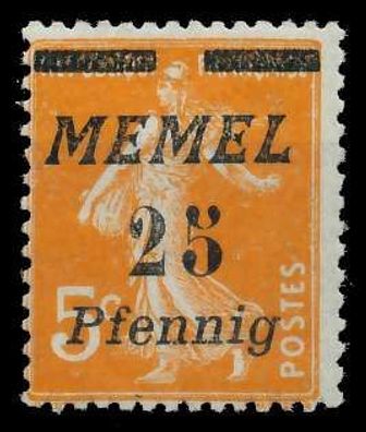 MEMEL 1922 Nr 58 postfrisch X447B96