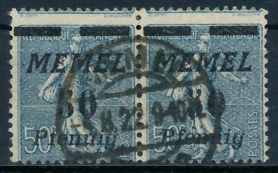 MEMEL 1922 Nr 61b gestempelt WAAGR PAAR X447C72