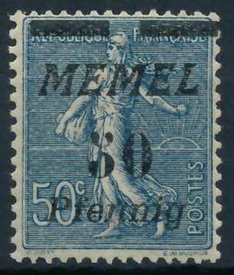 MEMEL 1922 Nr 61b ungebraucht X447C42