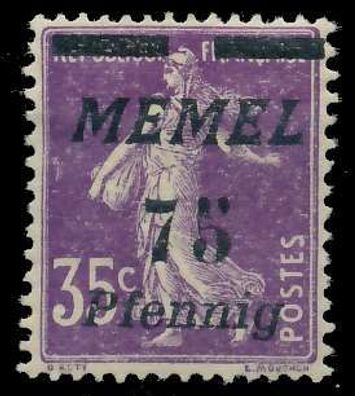 MEMEL 1922 Nr 62I ungebraucht X447C9E