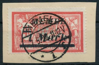MEMEL 1922 Nr 64 zentrisch gestempelt Briefstück X447CF6