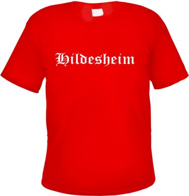 Hildesheim Herren T-Shirt - Altdeutsch - Rotes Tee Shirt