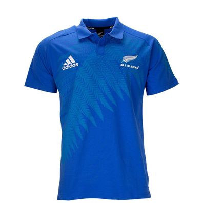 Adidas AB All Blacks Rwc Rugby World Cup Anthem Herren Polo Shirt blau EA1629