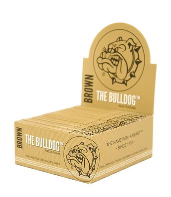 The Bulldog Brown King Size slim Eco Papers natürliches Zigarettenpapier ungebleicht
