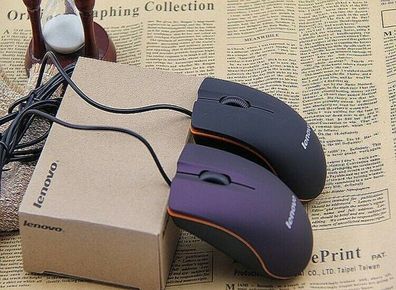 Lenovo Maus USB Optische Maus Mini 3D Kabel Maus Mouse