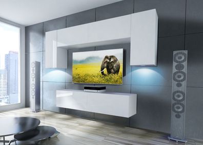 Future 2 Möbel für Wohnzimmer Wohnwand Mediawand Schrankwand Wohnschrank