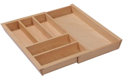Besteckeinsatz Holz, Schublade 40-60cm, Besteckkasten ausziehbar
