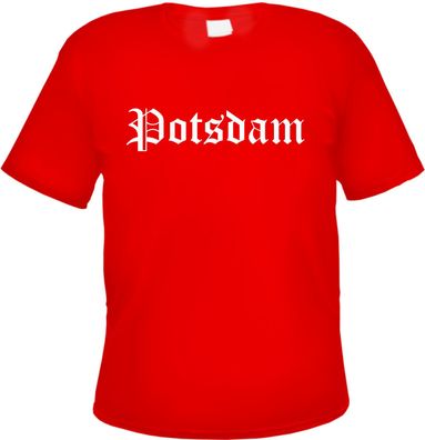 Potsdam Herren T-Shirt - Altdeutsch - Rotes Tee Shirt