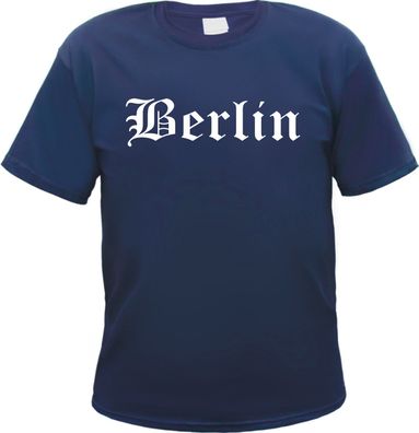 Berlin Herren T-Shirt - Altdeutsch - Blaues Tee Shirt