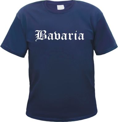 Bavaria Herren T-Shirt - Altdeutsch - Blaues Tee Shirt