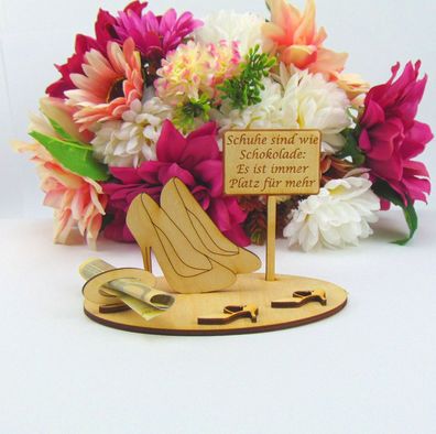 Geschenk für Frauen Freundin Geldgeschenk High Heels Schuhe sind wie Schokolade - K64