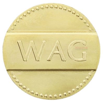 AEG - WAG Waschmarken, Wertmarken für Münzzeitzähler, Waschmünze, Waschmarke, VE=50