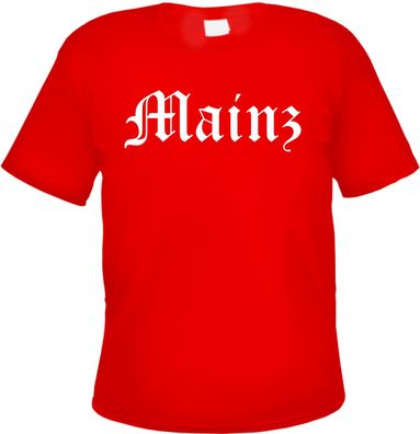 Mainz Herren T-Shirt - Altdeutsch - Rotes Tee Shirt