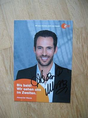 ZDF Fernsehmoderator Alexander Mazza - handsigniertes Autogramm!!!
