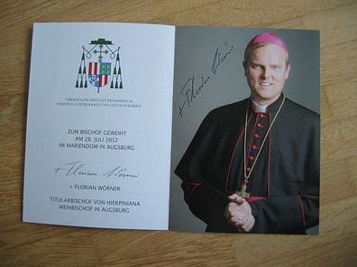 Weihbischof von Augsburg Florian Wörner - handsigniertes Autogramm!!!