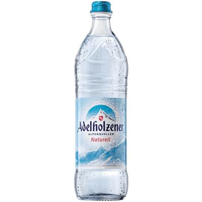 12x 0,75L Adelholzener Mineralwasser Naturell Glas Flasche Mehrweg mit Kasten