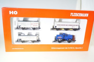 H0 Fleischmann 581008 Güterwagen-Set KPEV Ep.1, neuw./ ovp