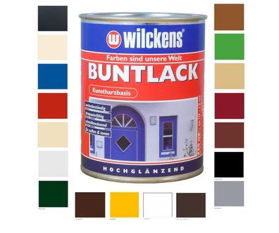 Wilckens Buntlack 750 ml Farbwahl hochglänzend Kunstharz Innen Außen