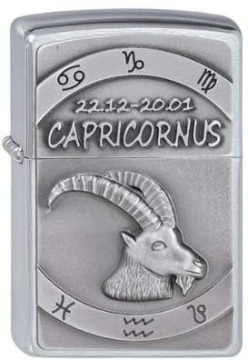Zippo Feuerzeug 2002081 Capricornus Steinbock Horoskop Emblem
