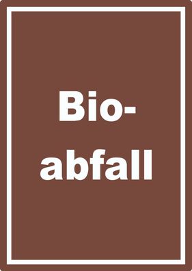 Bioabfall Mülltrennung Aufkleber mit Text