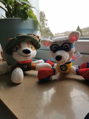 2 Paw Patrol Hot Apollo Tracker Plüsch Figuren Stofftiere Kuscheltiere 17 cm